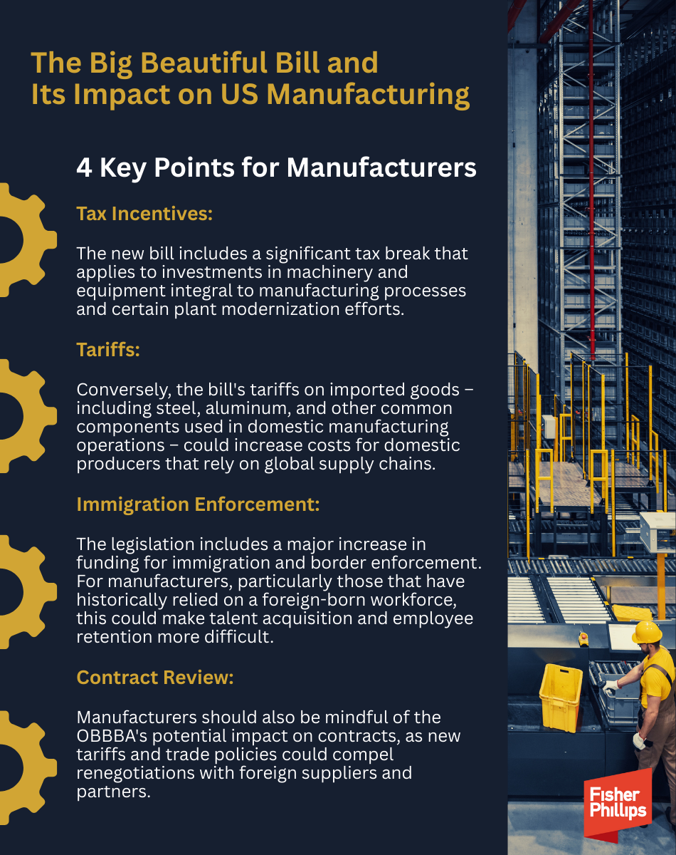 The Big Beautiful Bill and its Impact on US Manufacturing