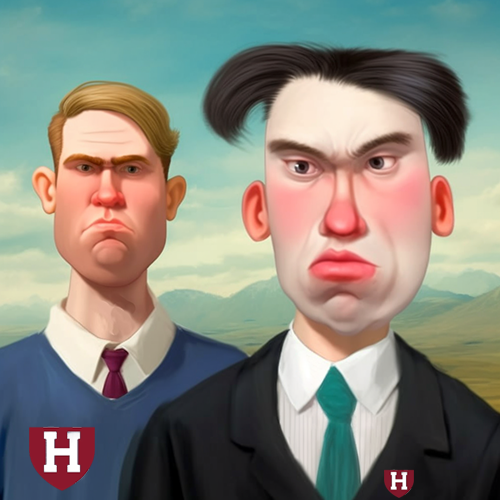 Red nosed unhappy law students in Harvard swag