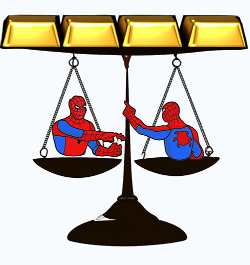 Spiderman meme + scales of justice