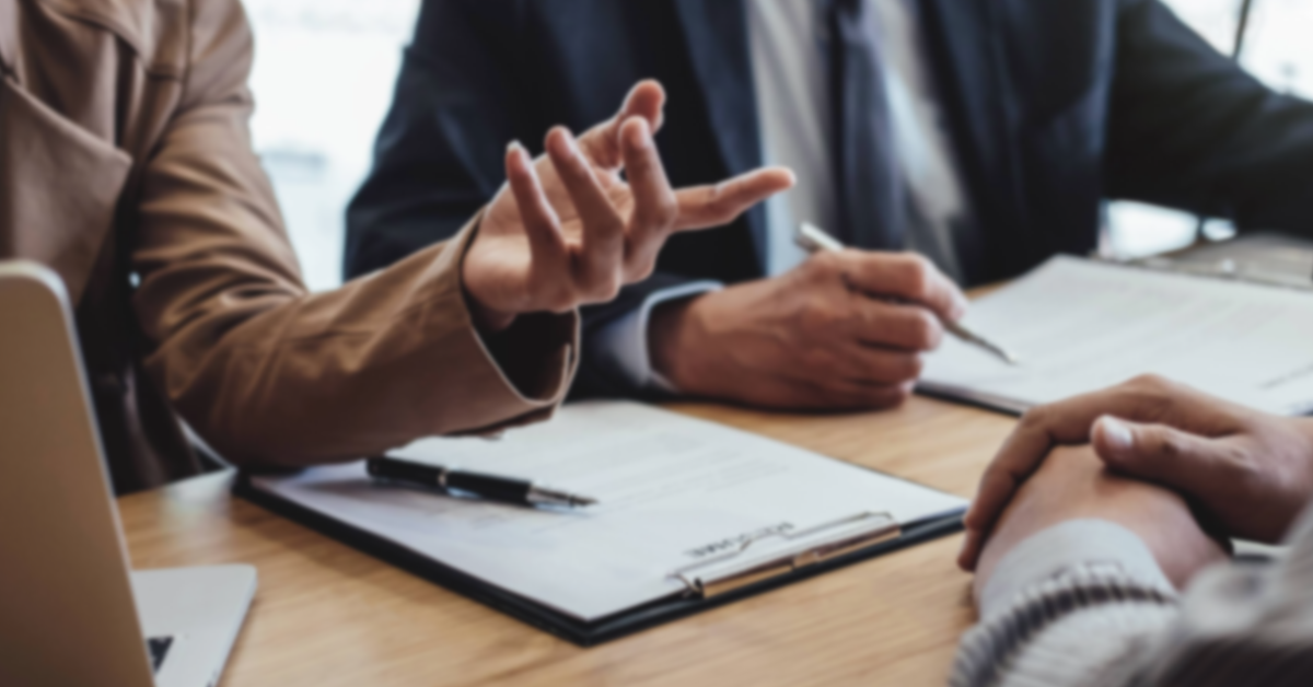 Interview; seated setting 