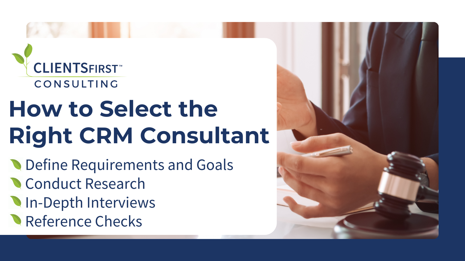 How To Select The Right CRM Consultant