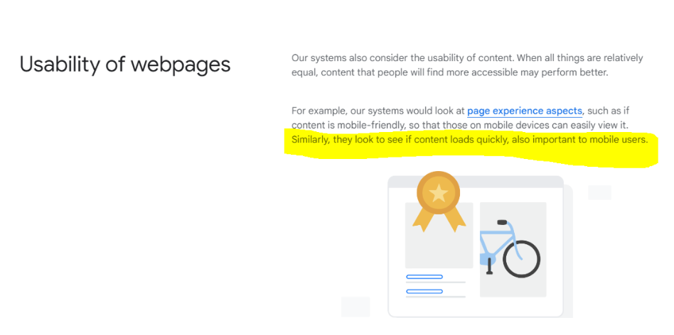 Usability of webpages