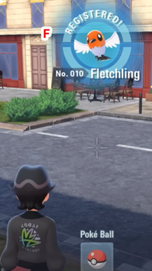 In Pokemon Z-A, a Pokemon is registered as captured.