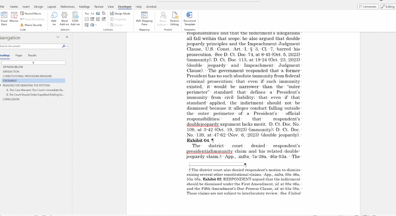 Automatically Adding Hyperlinks in the Body and Footnotes of a MS Word Document