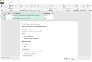 Separate data delimited in cells onto different rows